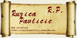 Ružica Pavličić vizit kartica